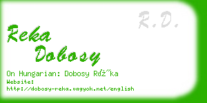 reka dobosy business card